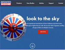 Tablet Screenshot of cameronballoons.co.uk